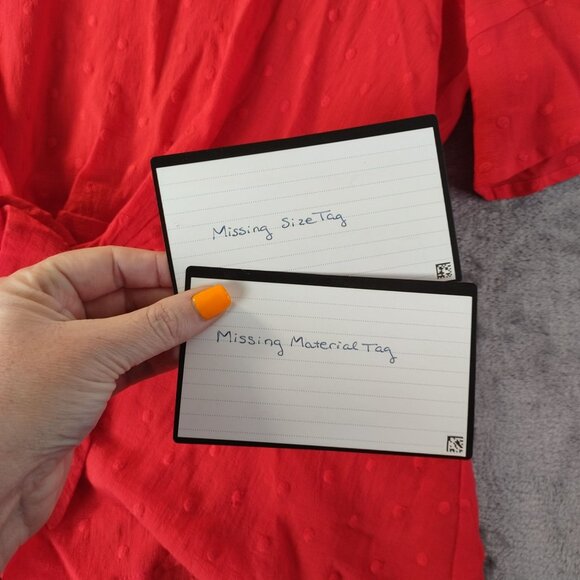 Dainty Hooligan Womens Tie Front Eyelit Top M Red Ruffle Sleeve Keyhole Romantic - Picture 7 of 10